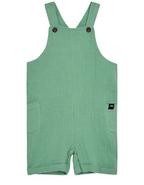 Jojo Maman Bebe Kids' 1-Piece Cheesecloth Dungarees in Green