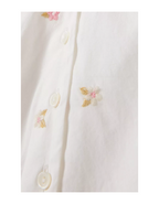 Bonpoint Girl's Floral Embroidered Cotton Blouse in White