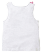 Mini Boden Girl's Flutter Flower Applique Vest in White