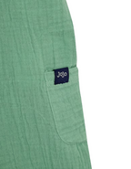 Jojo Maman Bebe Kids' 1-Piece Cheesecloth Dungarees in Green