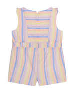 Carrement Beau Girl's Multi Striped Playsuit in Pastel Hues