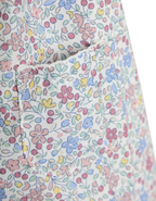 Jojo Maman Baby Ditsy Floral Print Pretty Ruffle Shoulder Sunsuit in Cherry Pink