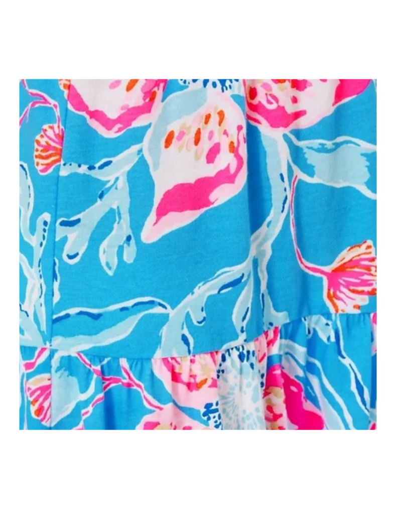 Lilly Pulitzer Girl's Mini Hadly Maxi Dress in Blue Bahamian Rhapsody