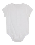 Jojo Maman Baby Cheesecloth Bodysuit in White