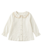 John Lewis Heirloom Collection Baby Button up Blouse in White