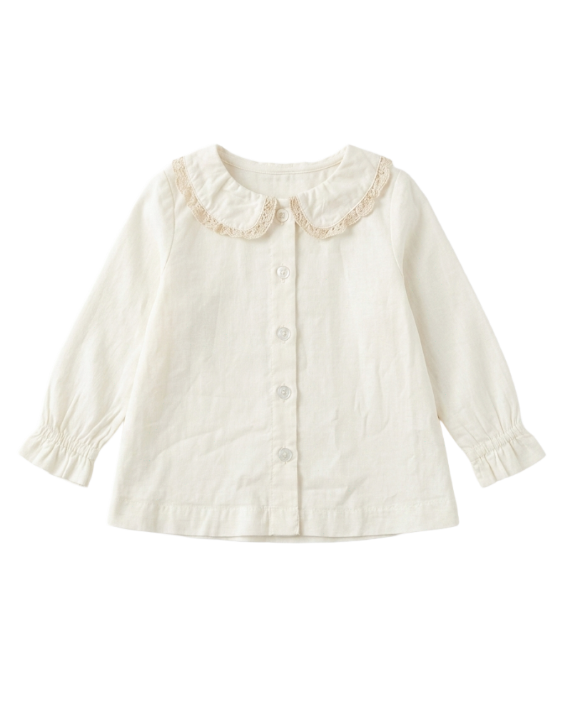 John Lewis Heirloom Collection Baby Button up Blouse in White