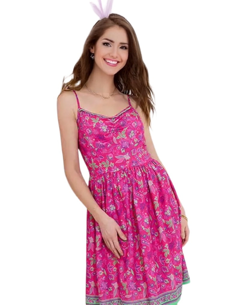 Women's Pippa Printed Woven Sundress in Pink