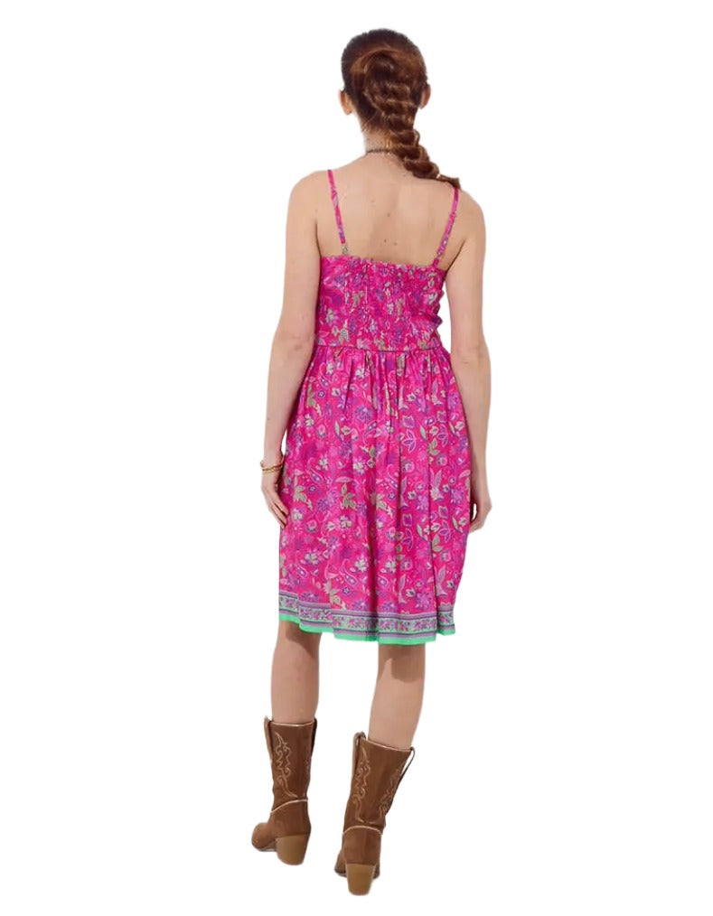 Women's Pippa Printed Woven Sundress in Pink