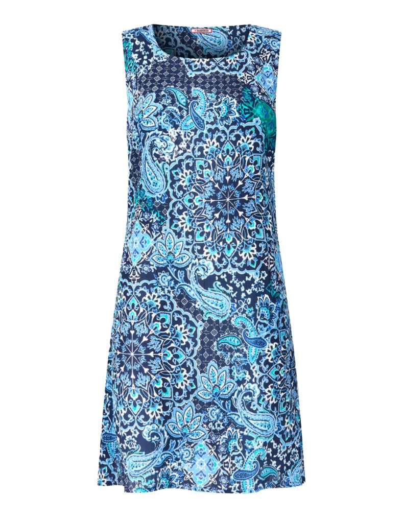Women's Sleeveless Set For Summer Tunic in Blue