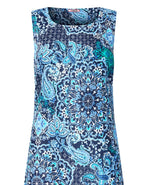 Women's Sleeveless Set For Summer Tunic in Blue
