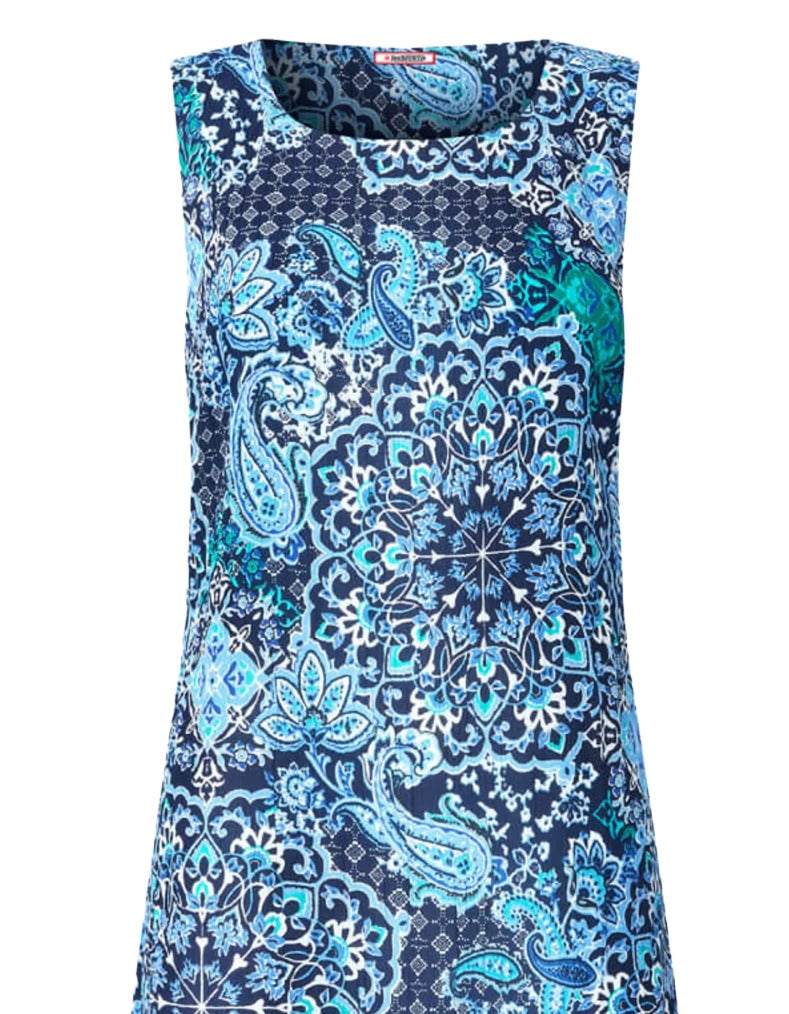 Women's Sleeveless Set For Summer Tunic in Blue