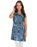 Women's Sleeveless Set For Summer Tunic in Blue