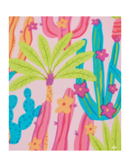 Women's Plus Size Cactus Print Tunic Dress in Pink
