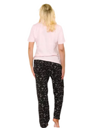 Women’s Plus Size “ Dream Under The Star “ Pyjama Set in Pink