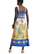 Women's Strappy Print Prom Dress In Multi Colour