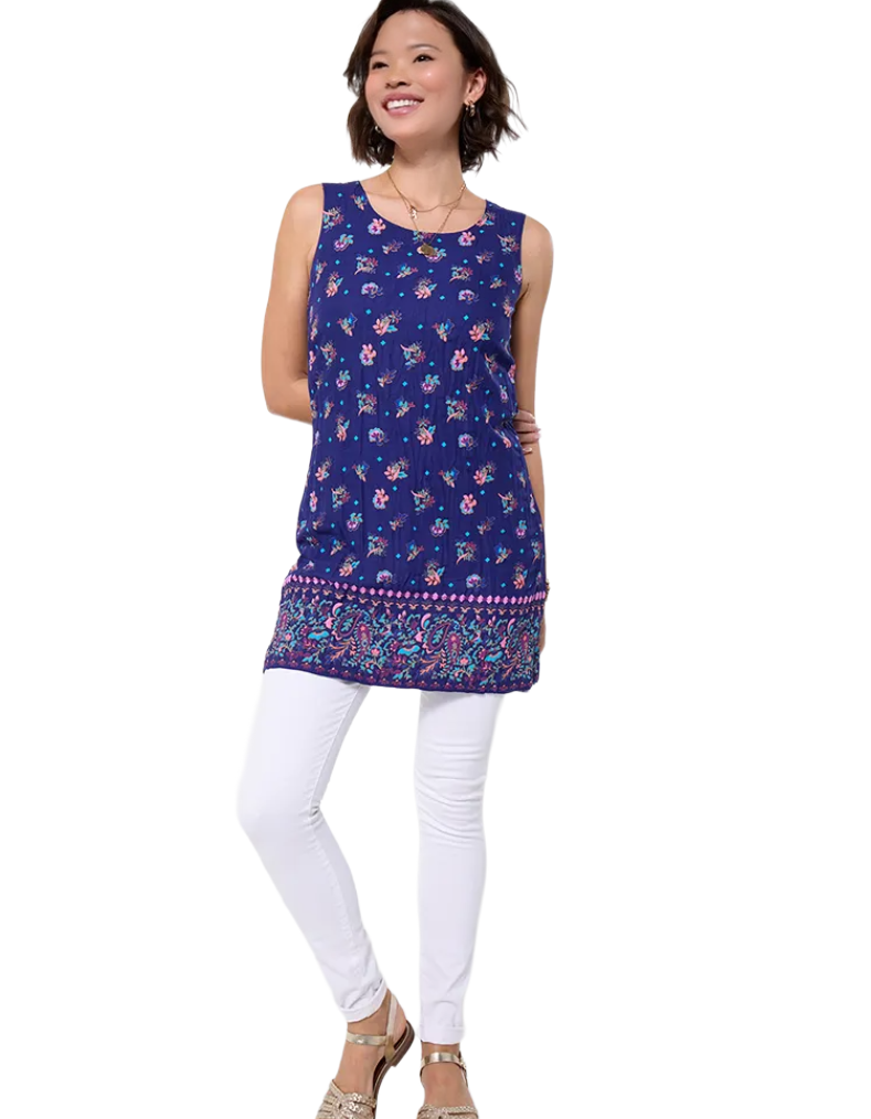 Women's Statement Reversible Tunic Top In Purple