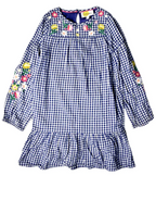 Mini Boden Kids Long Sleeve Dress In Navy